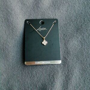 Lovisa GoldCubic Zirconia Necklace Elegant Gift Glamorous Style